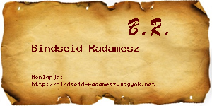 Bindseid Radamesz névjegykártya